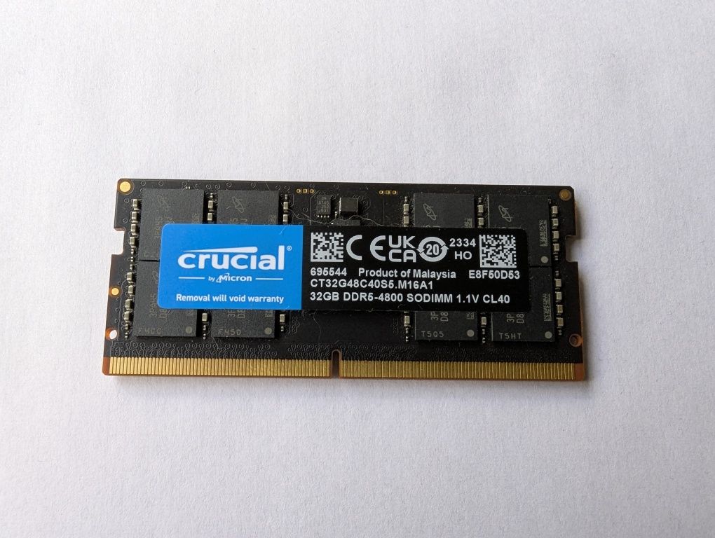Pamięć, kość RAM do laptopa / 32GB / DDR5 / SODIMM