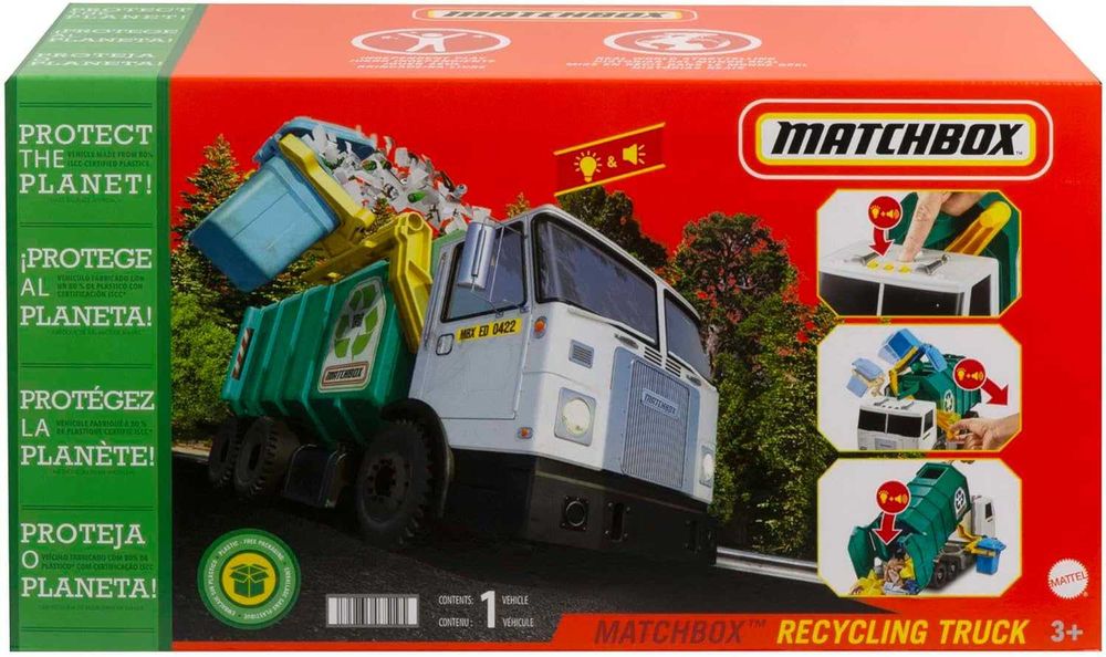 Реалістичний сміттєвоз Matchbox Garbage Truck зі звуками