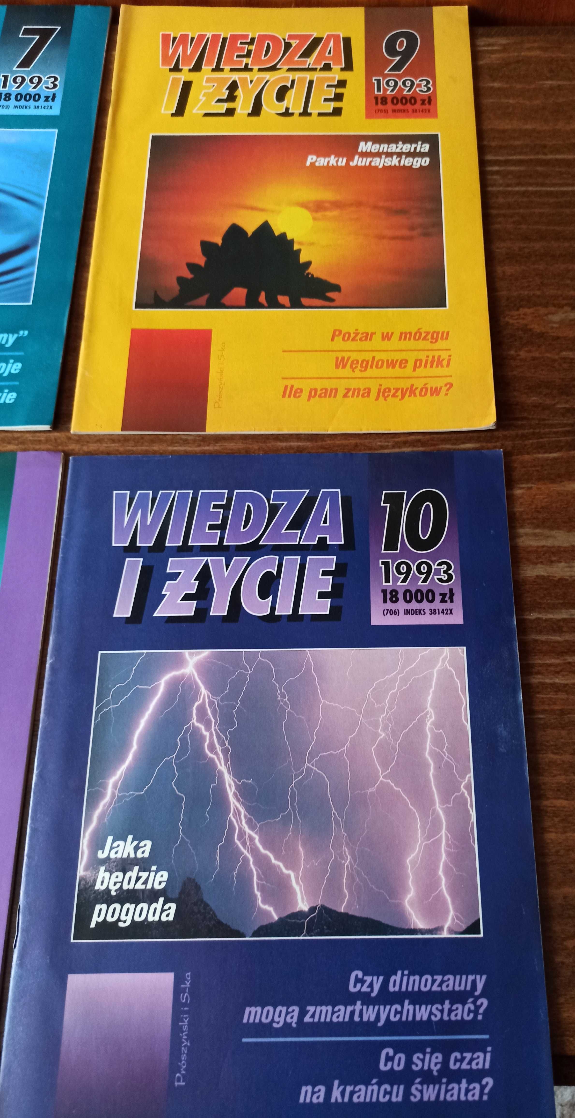 Wiedza i Życie miesięcznik z 1993 roku 9 zeszytów po 50 gr.