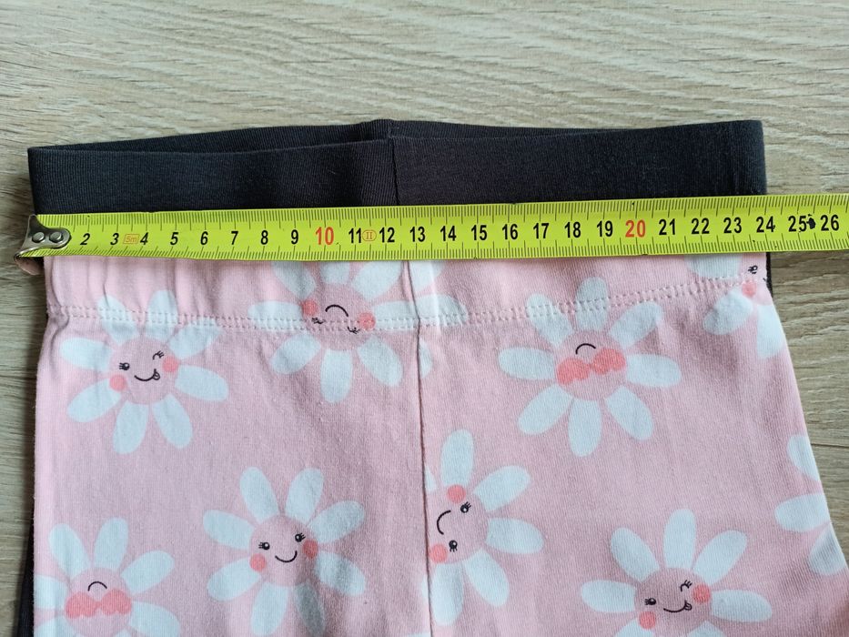 Legginsy dziewczęce 2pak różowe i czarne 116