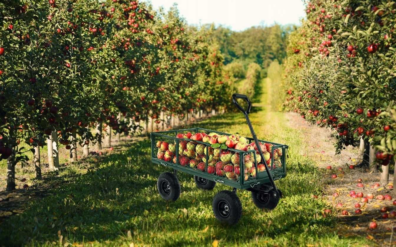 WÓZEK OGRODOWY Transportowy Plażowy SKŁADANY Duży 350KG 120L