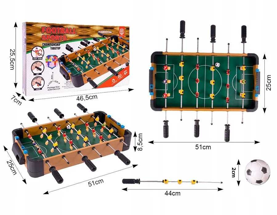 Piłkarzyki Stołowe Mini Gra dla Dzieci i Dorosłych 50x25cm HIT OKAZJA