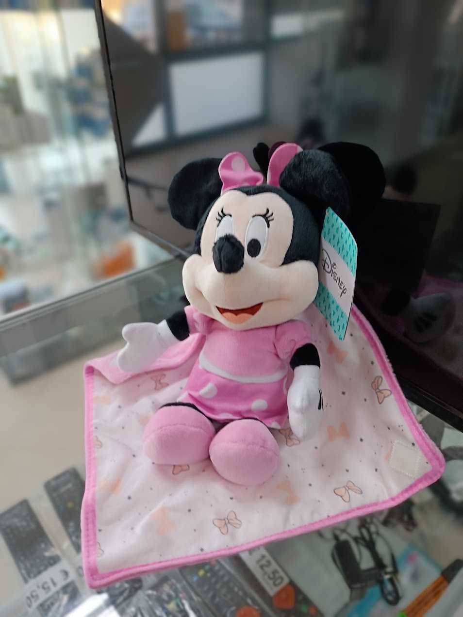 Novidade:Peluche Disney Minnie com manta 27cm