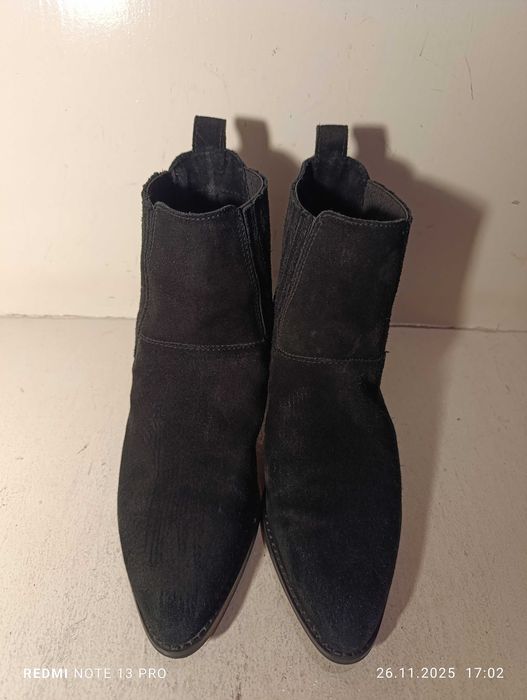 botki, kowbojki skórzane H&M