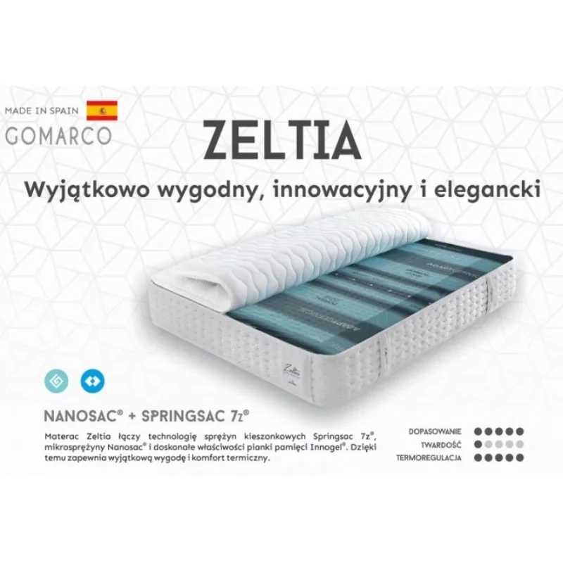 Luksusowy materac hybrydowy Gomarco Zeltia sprężynowo-piankowy 160x200