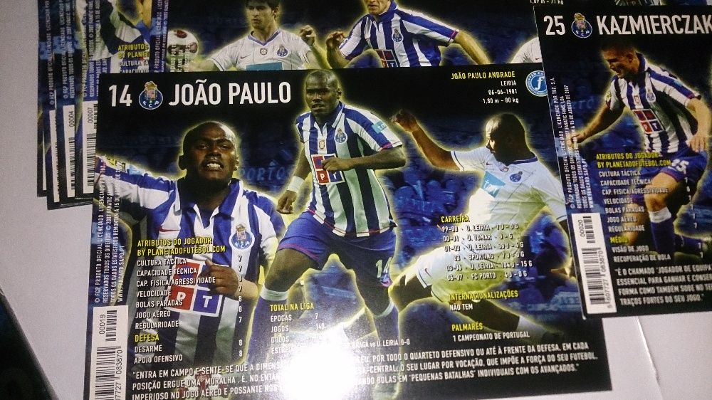 fan card 20 cartões 2017/08 futebol clube do porto) coleção completa