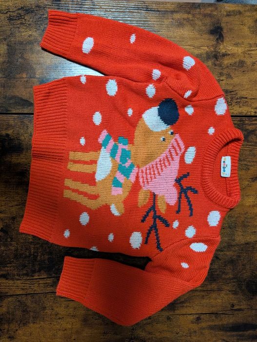 Sweterek świąteczny dla dziewczynki kuniboo roz. 86/92