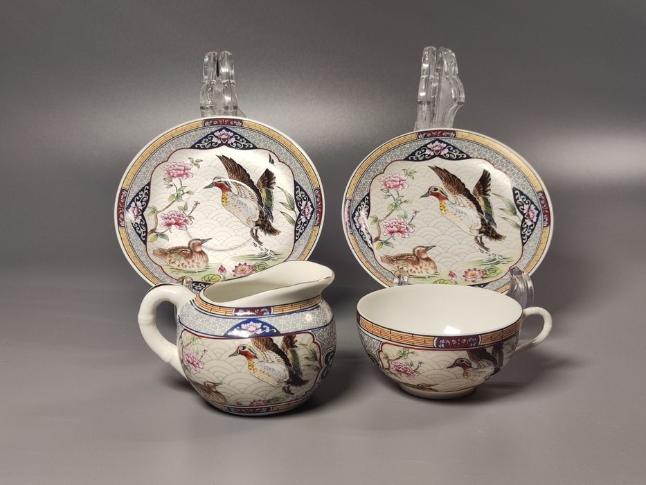 Zestaw porcelanowy z litofanią „Gejsza”, Japonia, lata 1950–70