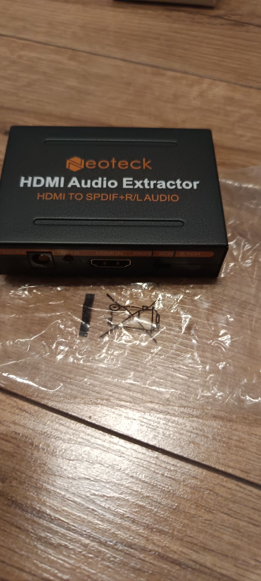 Ekstraktor audio HDMI 1080P Konwerter HDMI do HDMI Audio SPDIF+ R/L,