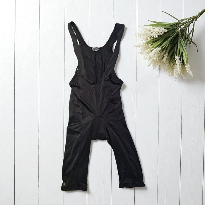 Kolarskie spodenki na szelkach bibs czarne z wkładką