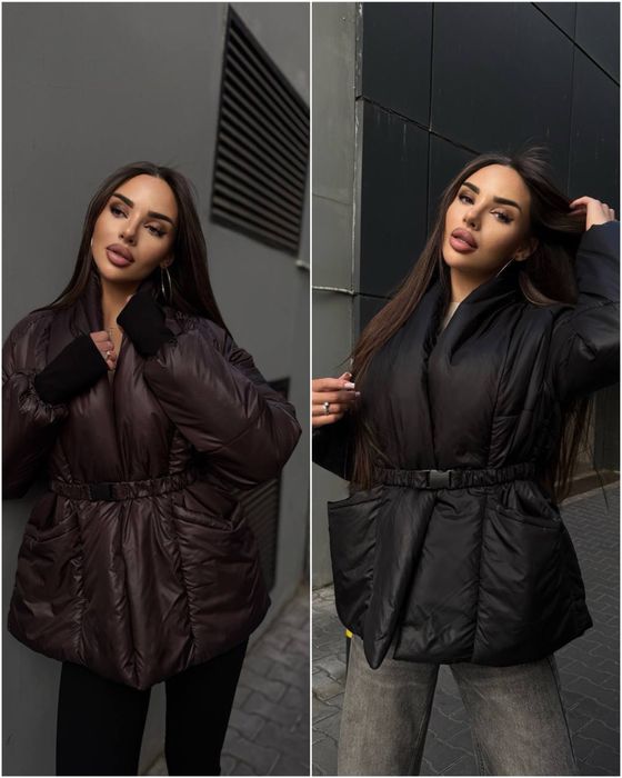 Куртка жіноча екопух без капюшона