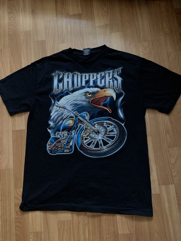 винтажная мерч футболка choppers west coast оверсайз rap sk8 box fit