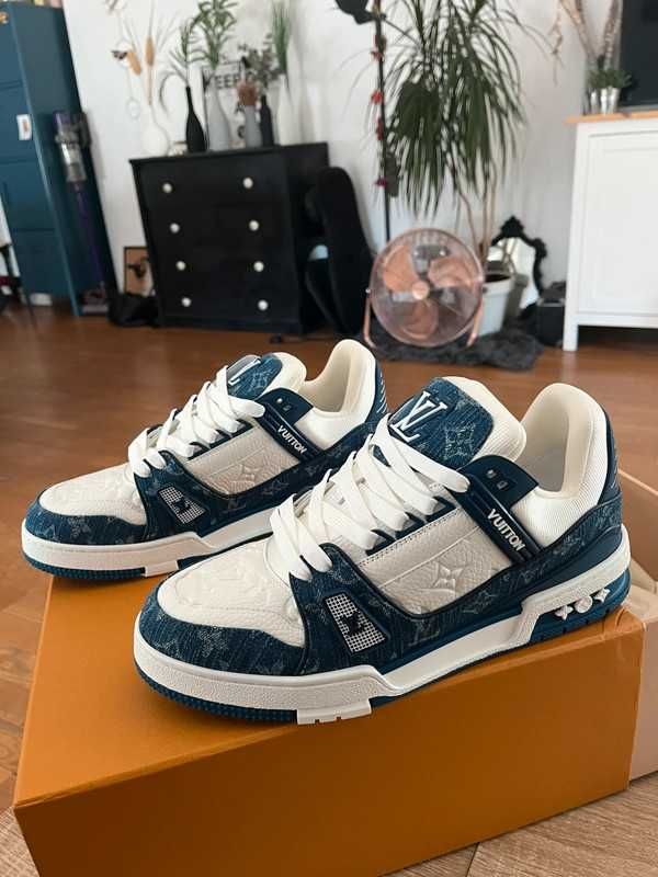Louis Vuitton LowLvTrainerBlue Oryglnał Nowe Trampki MamKwit 44