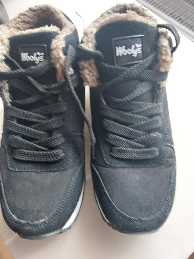 Buty męskie ocieplane, Woolys, czarne, rozmiar 40