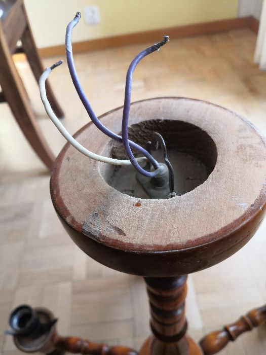 LAMPA wisząca drewniany żyrandol