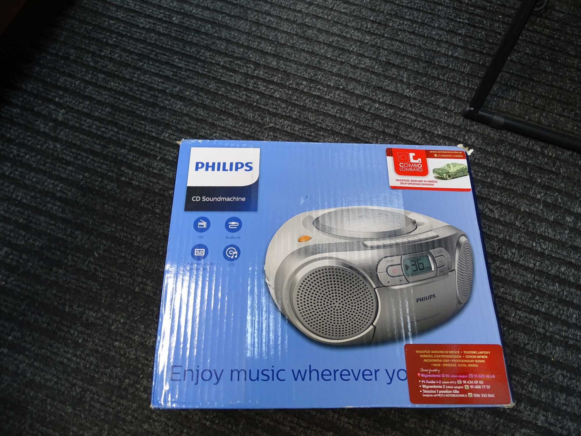 /777/ Radio/CD odtwarzacz PHILIPS AZ127 (nie działa kaseta i minijack)