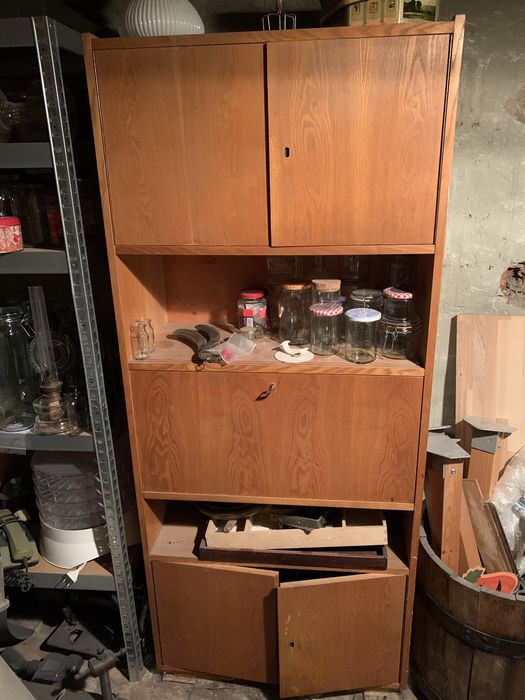 Barek z lustrem/ regał PRL