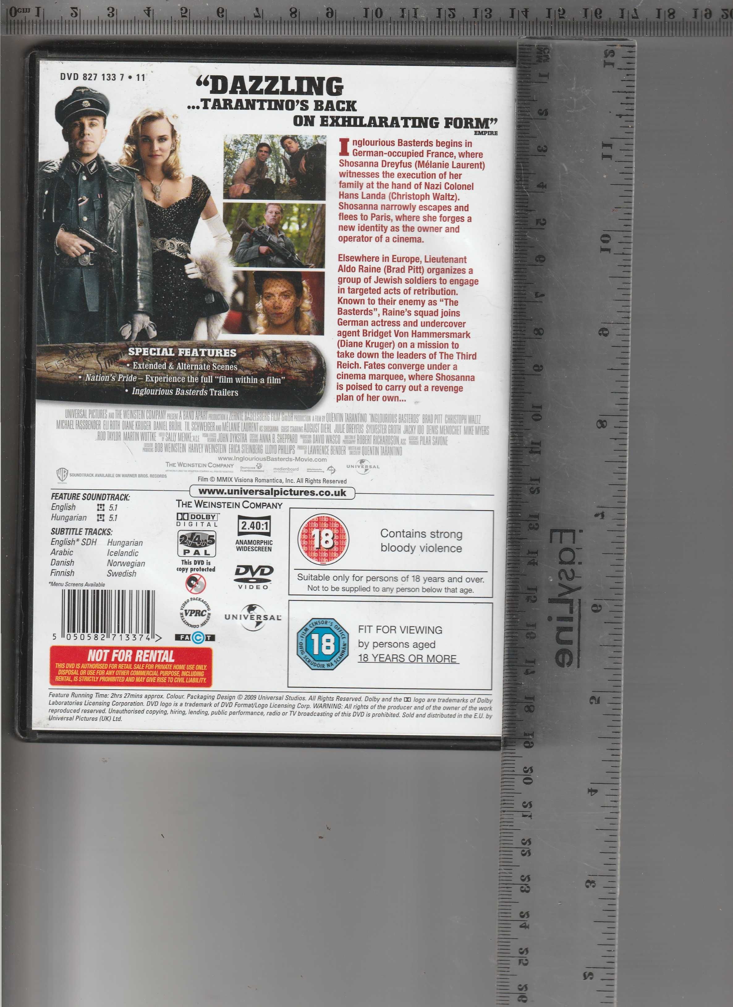 Inglourious Basterds Brad Pitt DVD