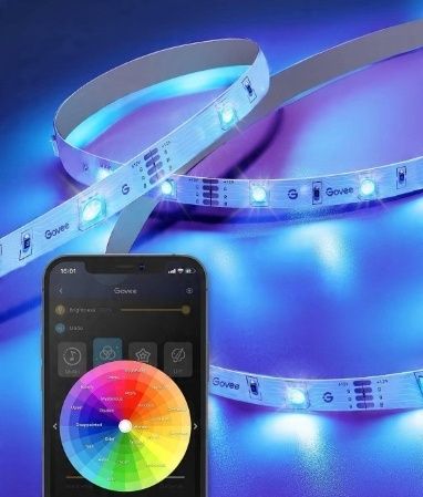 Govee H615A taśma Led 5M RGB z WiFi i kontrolą aplikacji moc 12 W deko