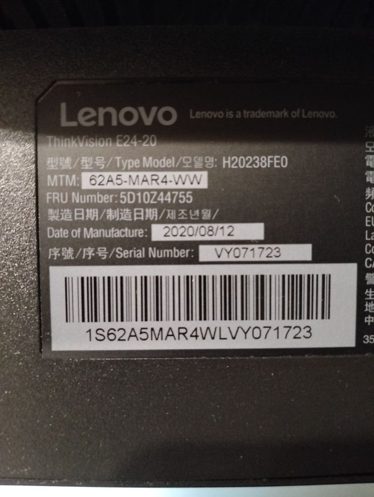 Monitor ThinkVison e24-20 FHD
