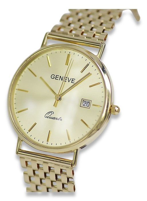 Złoty zegarek męski 14k Geneve mw006y&mbw005y elegancki lekki Gdańsk