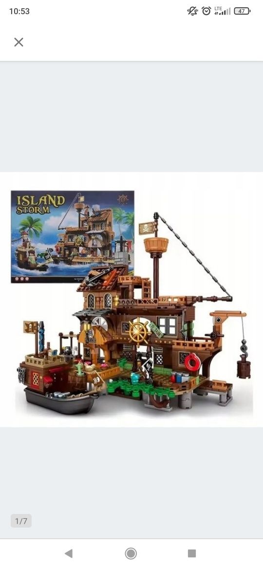 Wyspa piracka klocki konstrukcyjne 665 szt  lego