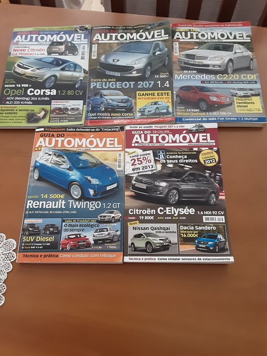 Revistas Guia do Automóvel de 2004 a 2012