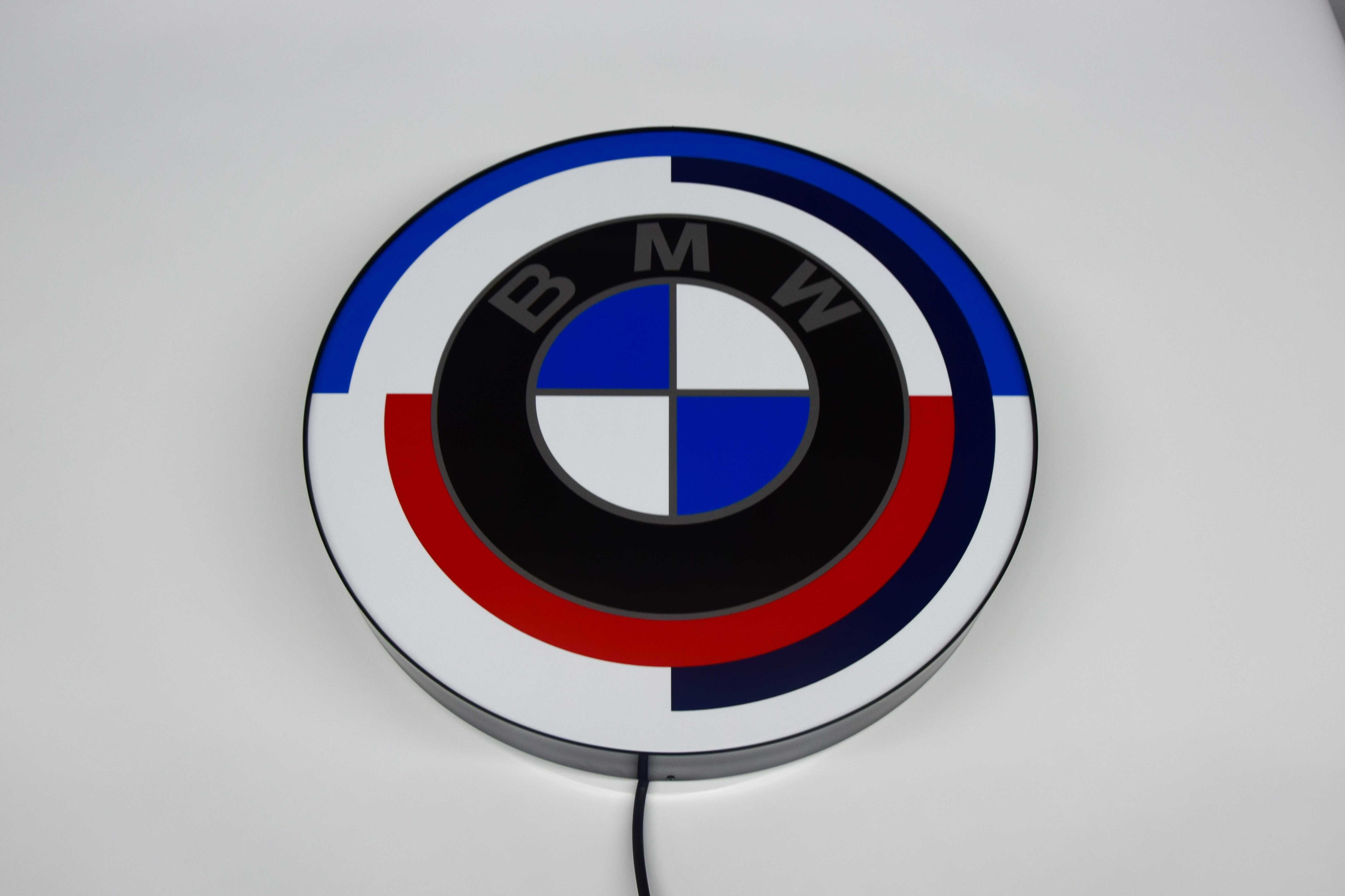 Logo 3D LED BMW M POWER, Neon, Lampka neonowa, Baner, Reklama, Plafon