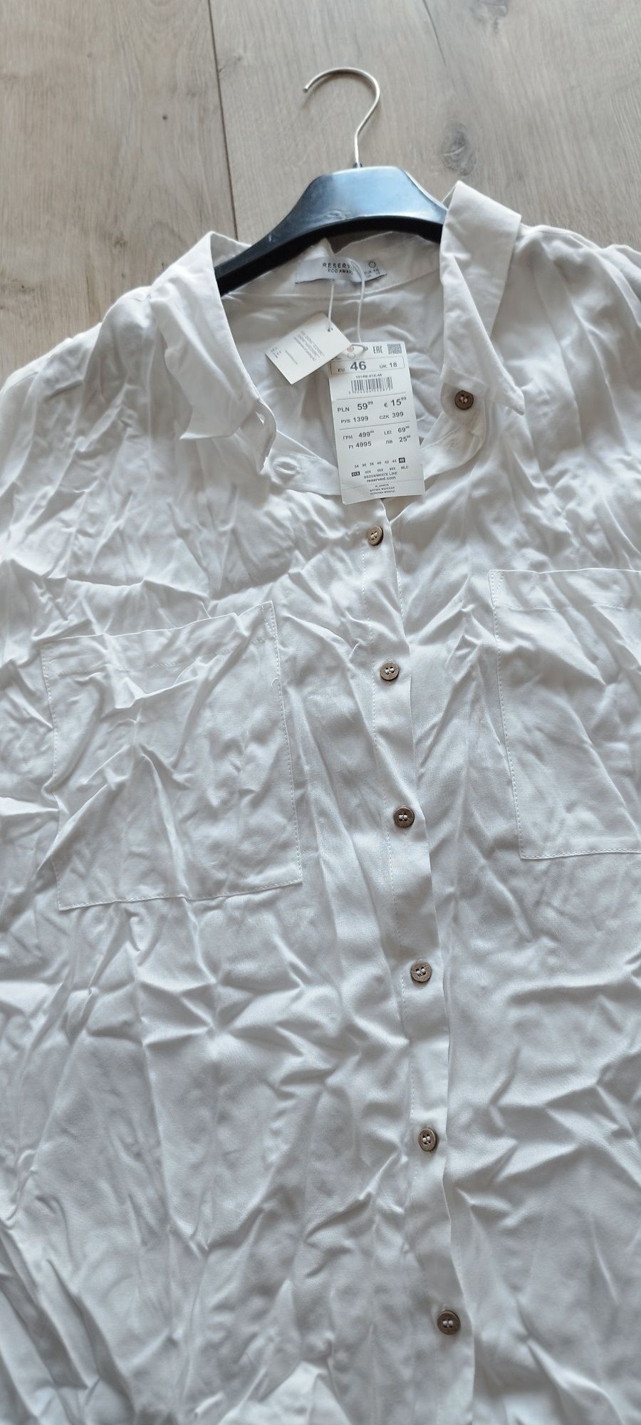 Nowa bluzka Reserved biała rozmiar 46