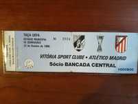 Antigo bilhete Vitória de Guimarães x Atlético de Madrid
