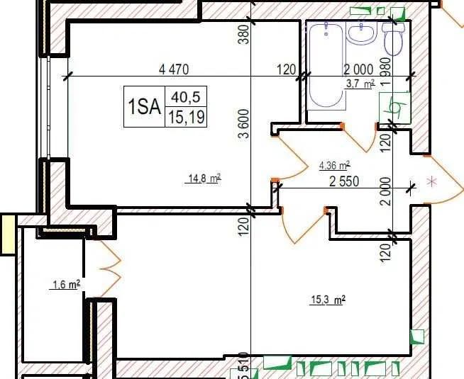 Продам 1-ну квартиру в с.Щасливе Бориспільський р-он