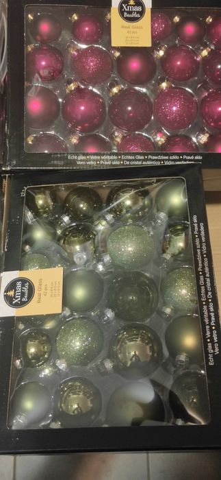 Bombki szklane PREMIUM zestaw 42 sztuk różne wielkości