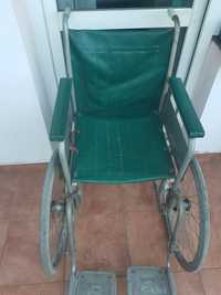 PRL Zabytkowy wózek inwalidzki + 2podnóżki SPRAWNY