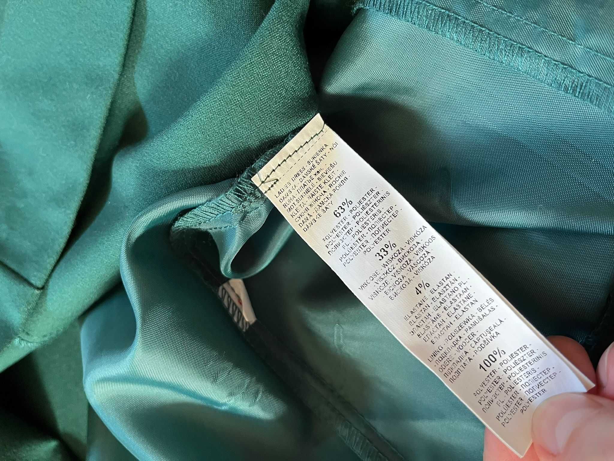 Sukienka do kolan, mohito butelkowa zieleń studniówka bal wesele 34/XS