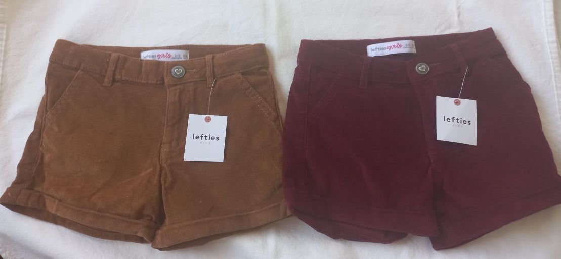 2 Calções menina Lefties por 5€.  NOVOS!