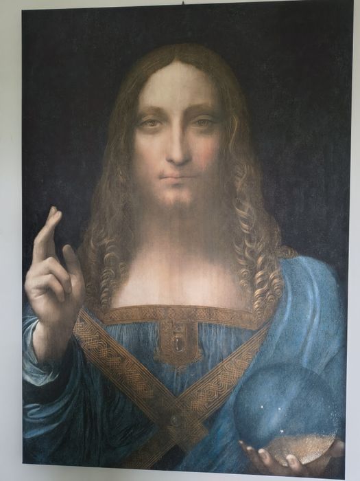 Salvator Mundi- reprodukcja drukowana obrazu, 100x70. Zbawiciel Świata