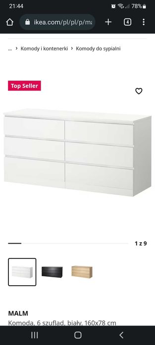 Komoda ikea malm