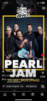 NOS ALIVE - Pearl Jam - 2 Bilhetes