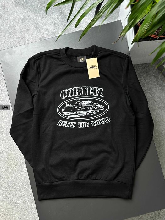 Кофта Corteiz - Свитшот черный - NO TIME 4LUV - Світшот Чорний Кортез