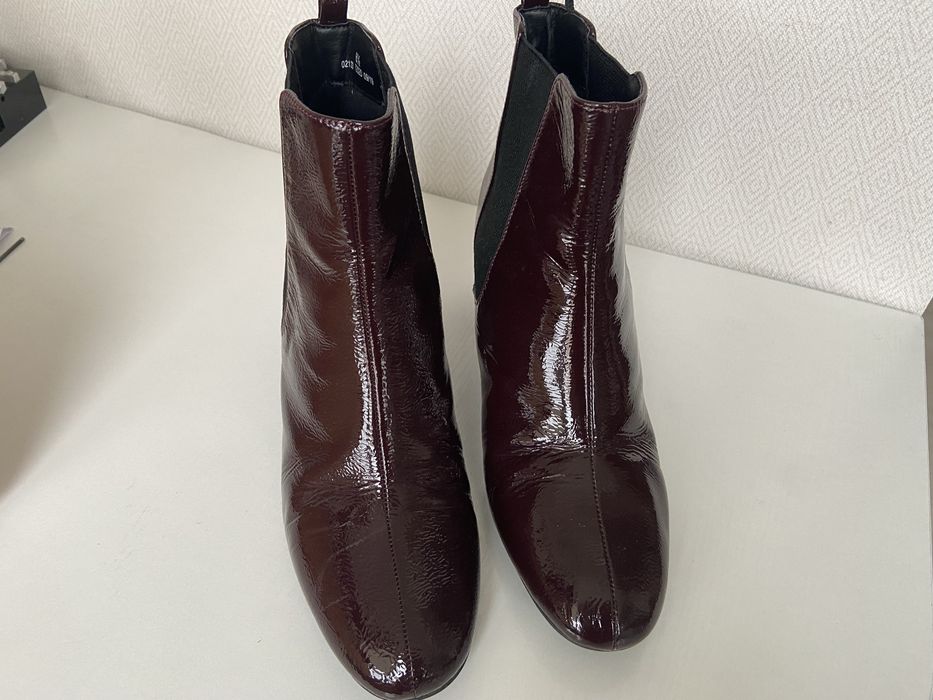 Ботильйони шкіряні M&S collection бордо