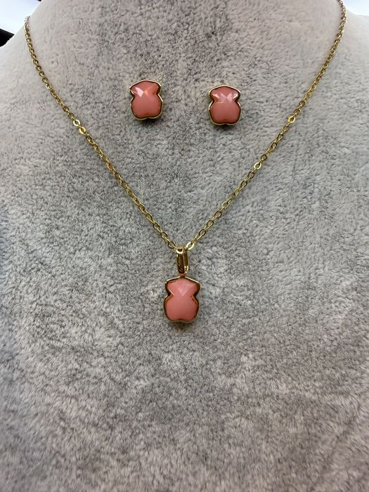 Komplet naszyjnik kolczyki Miś tous