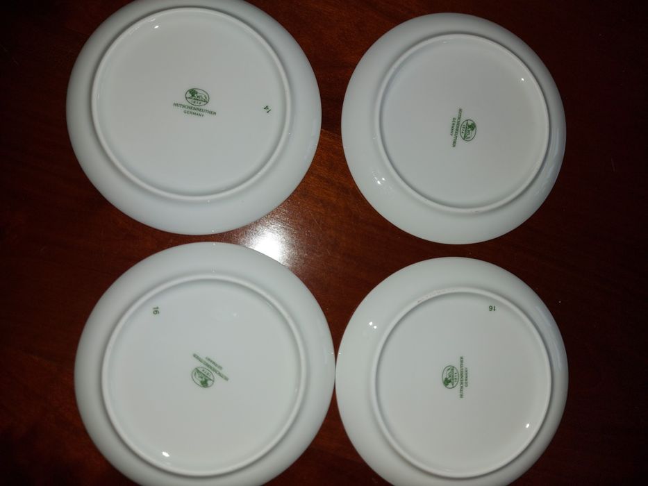 4 pratinhos Porcelana alemã