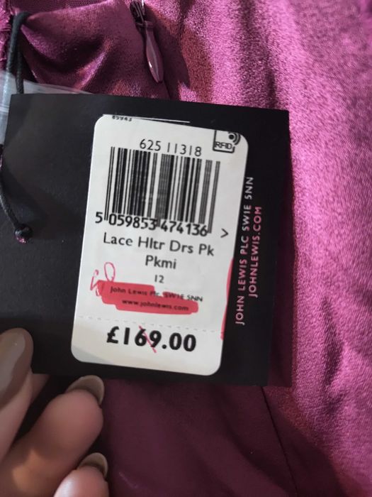 Przepiękna nowa wieczorowa sukienka John Lewis w rozmiarze 40