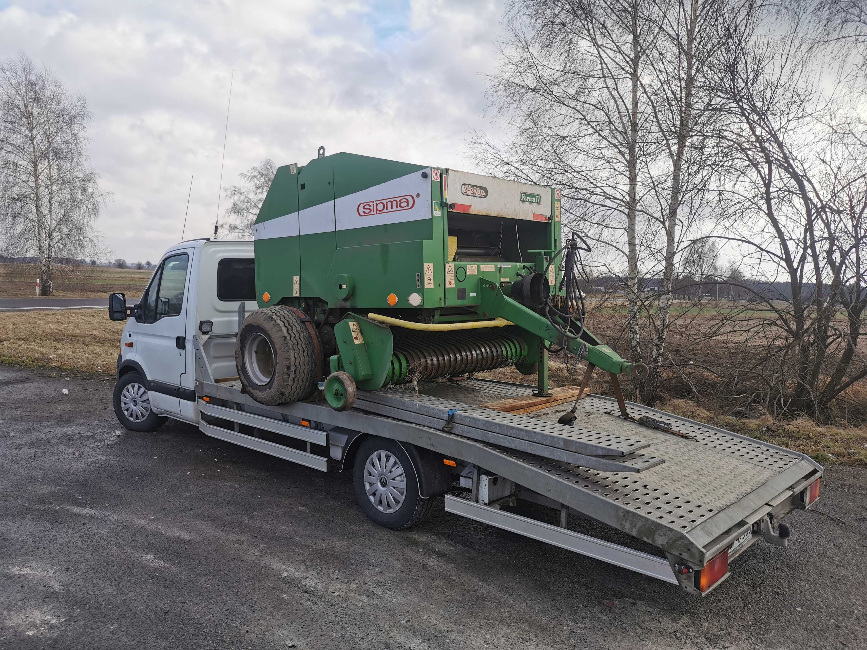 Auto Pomoc Laweta Transport Samochodów Ciągników Maszyn Rolniczych 24H