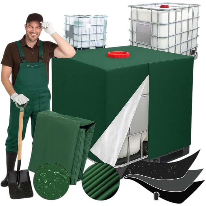 Plandeka Osłona Pokrowiec Na Zbiornik Wodę Mauzer 1000L Wodoodporny