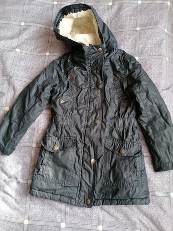 Шкіряна зимова куртка на 5-6 років