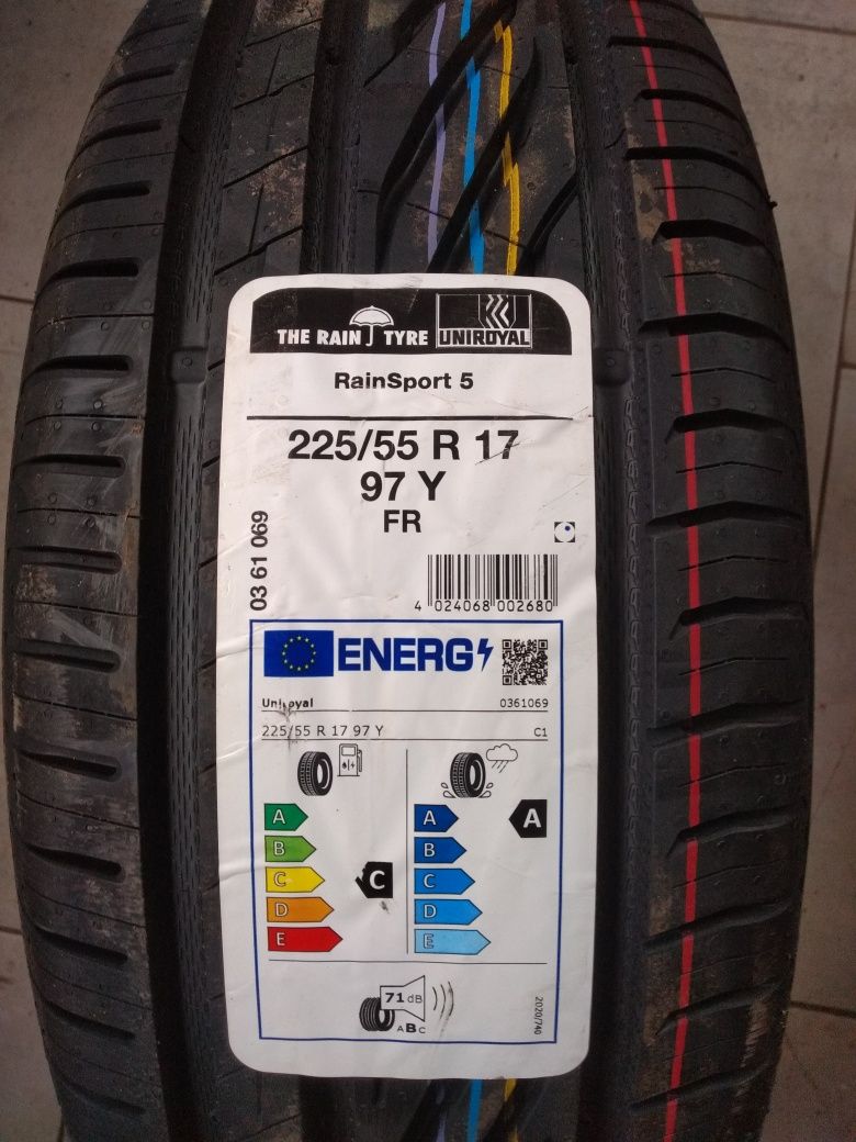 Nowe opony letnie 225/55R17 Uniroyal RainSport 5. MONTAŻ GRATIS !!!