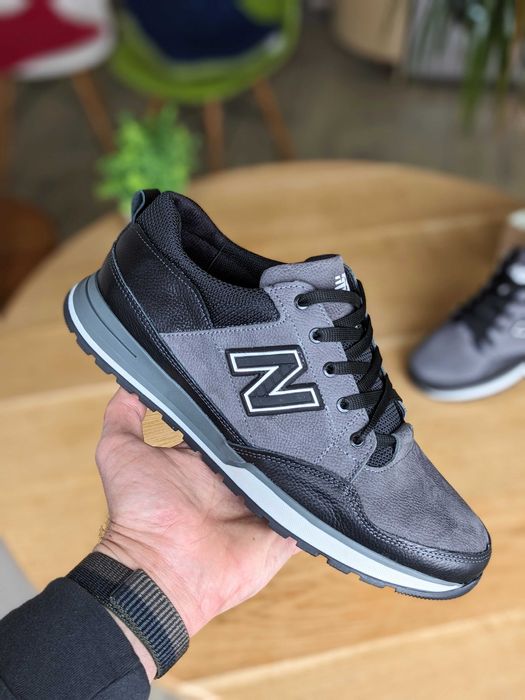 Чоловічі кросівки шкіра New Balance Весна Мужские кожаные кроссовки