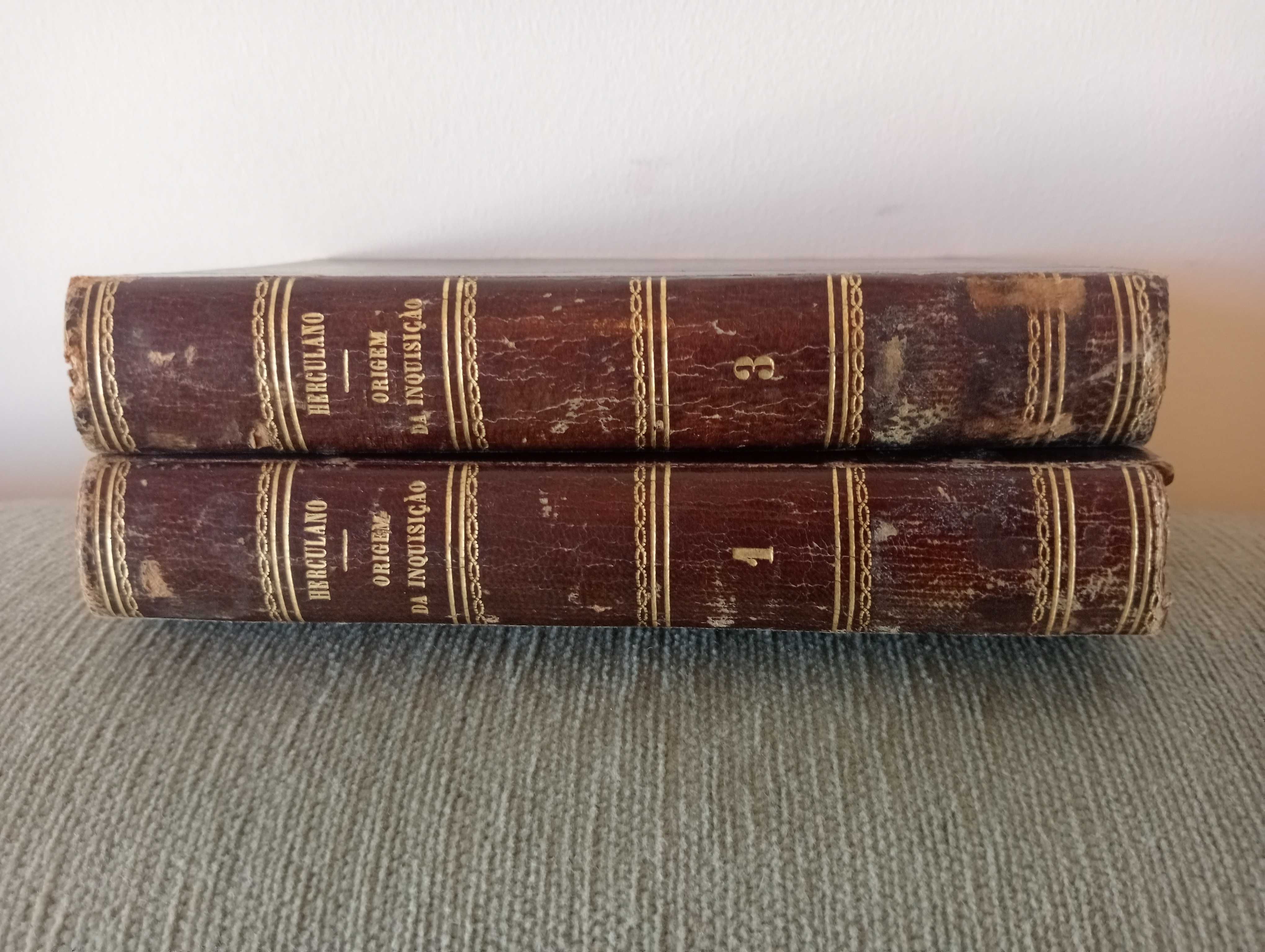 Origem da Inquisição de Alexandre Herculano, vol. 1 e 3