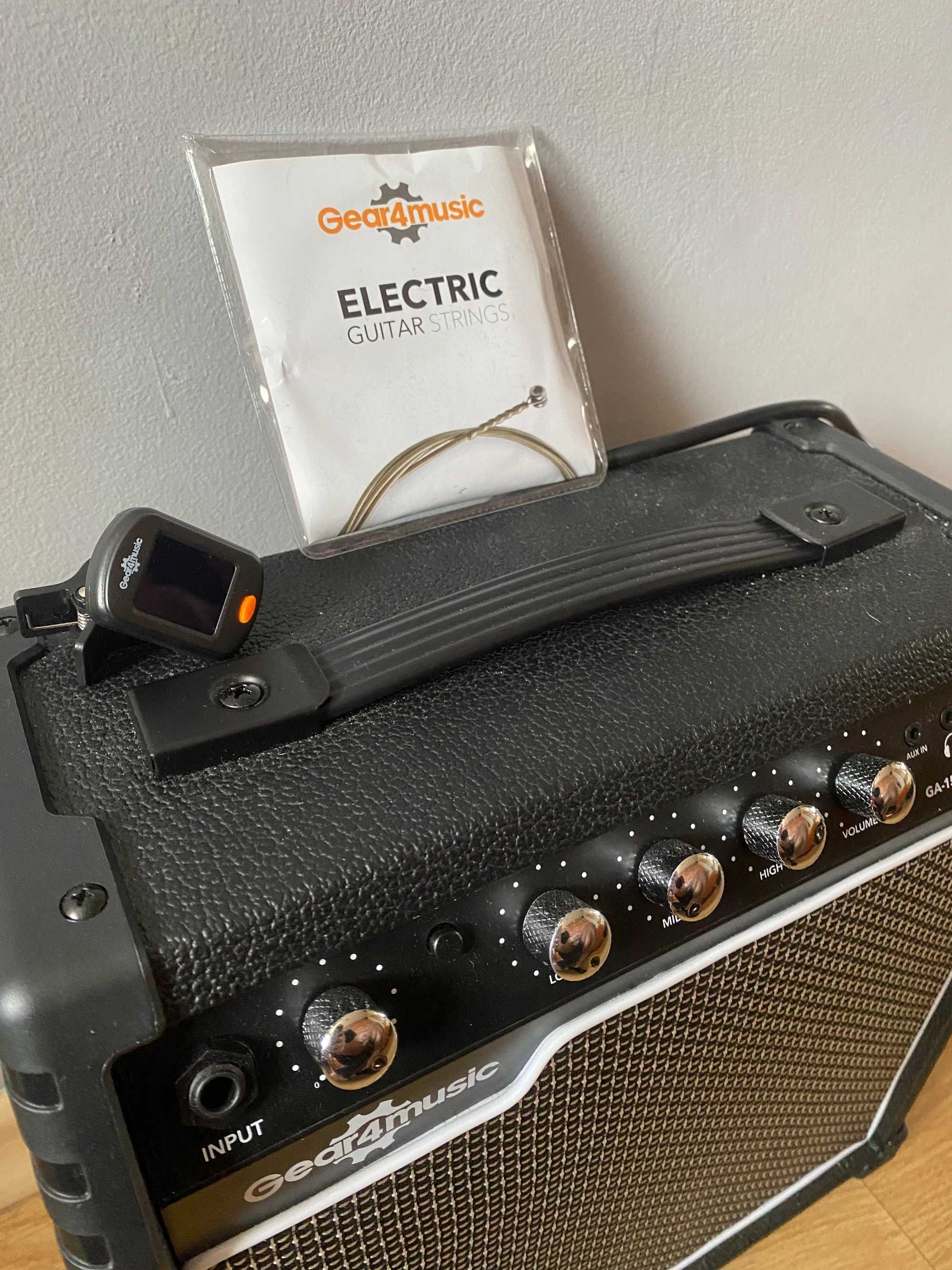 ZESTAW Gitara elektryczna New Jersey II + wzmacniacz + tuner akcesoria